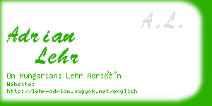 adrian lehr business card